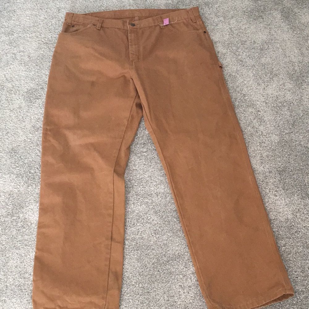 Dickies 38 x 32 Carpenter Work 5 pocket Clay Duck denim jeans mens Tough Max